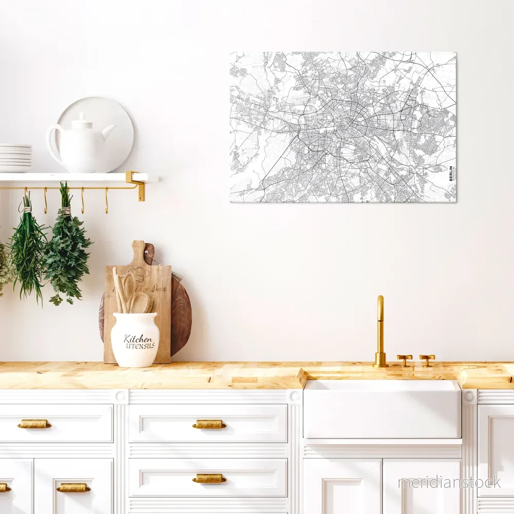 BERLIN PLAN Horizontal Canvas Print - Bild 2
