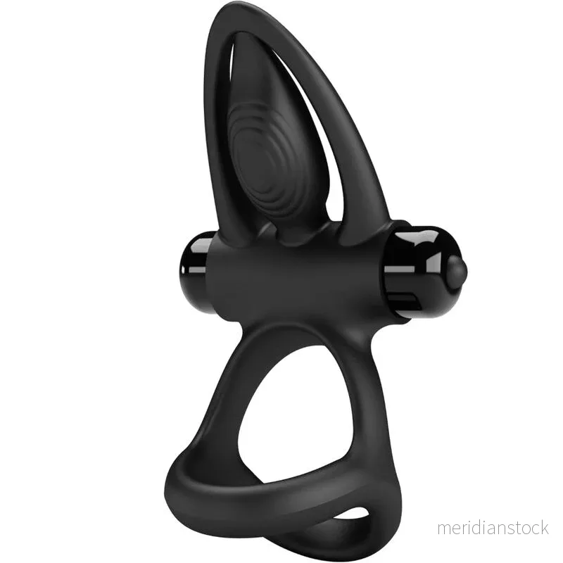 PRETTY LOVE - VIBRATING RING 10 VIBRATIONS BLACK SILICONE - Bild 3