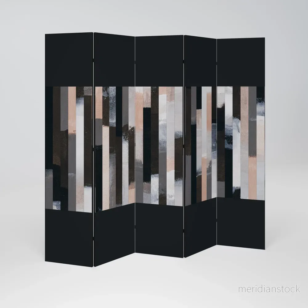 COLLAGE OF RECTANGLES Dekorativ rumsavdelare – 5 paneler - Bild 2