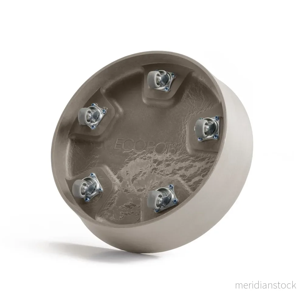 Krukfat Amsterdam med hjul 30cm taupe