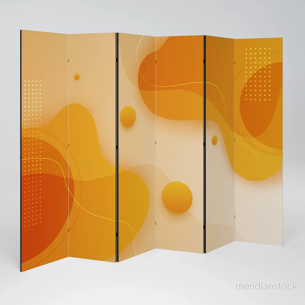ORANGE ARRANGEMENT Rumsavdelare 6 paneler