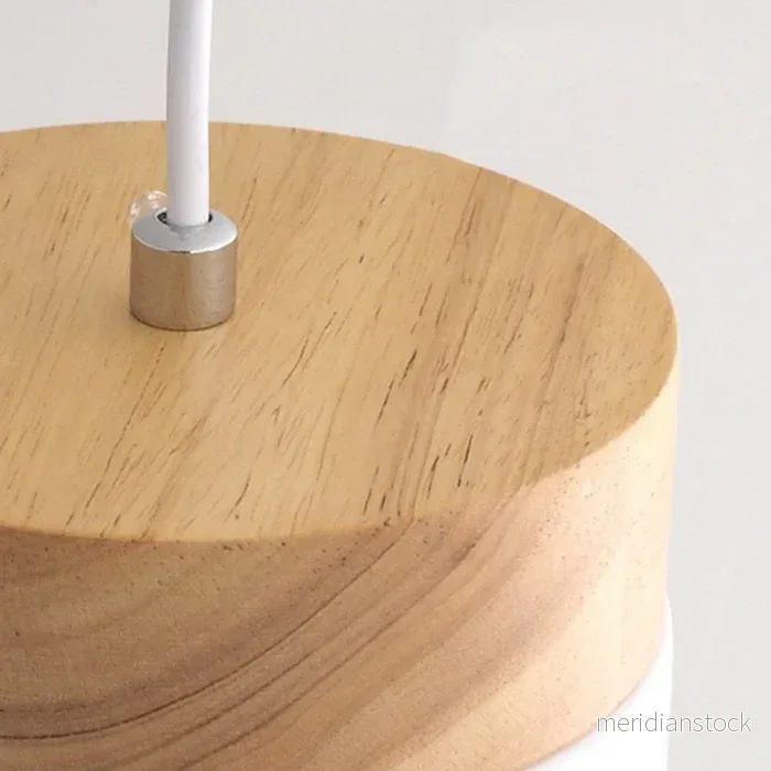 Pendellampa mini macaron – taklampa med trätopp i loftstil - Bild 3