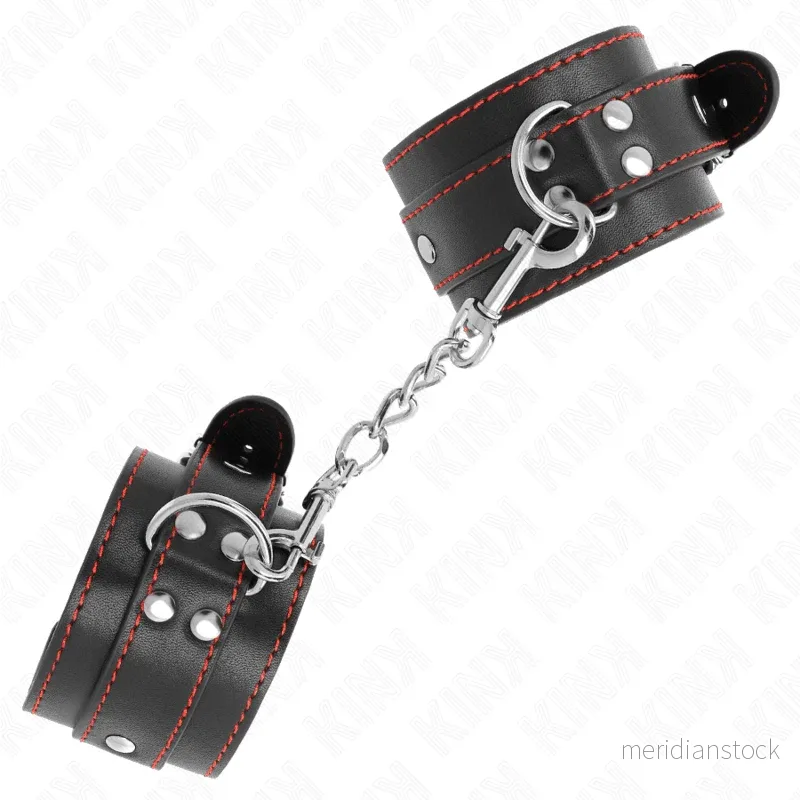 KINK - WRIST RESTRAINTS BLACK WITH RED LINING ADJUSTABLE 20-28 CM X 5.5 CM - Bild 2