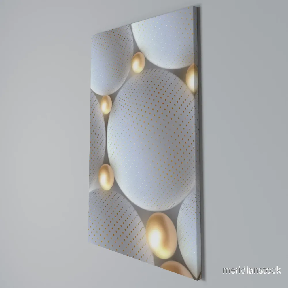 LUMINOUS SPHERICAL HARMONY Vertical Canvas Print - Bild 3