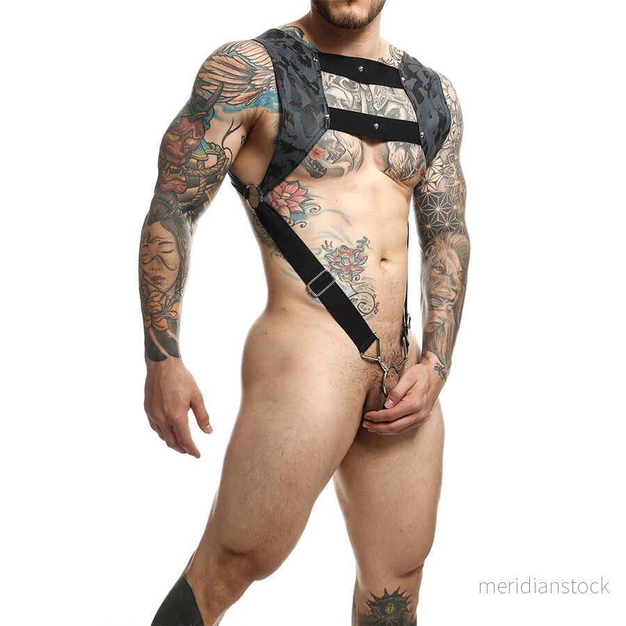 MOB - DNGEON HARNESS WITH SILVER PENIS RING ONE SIZE - Bild 3