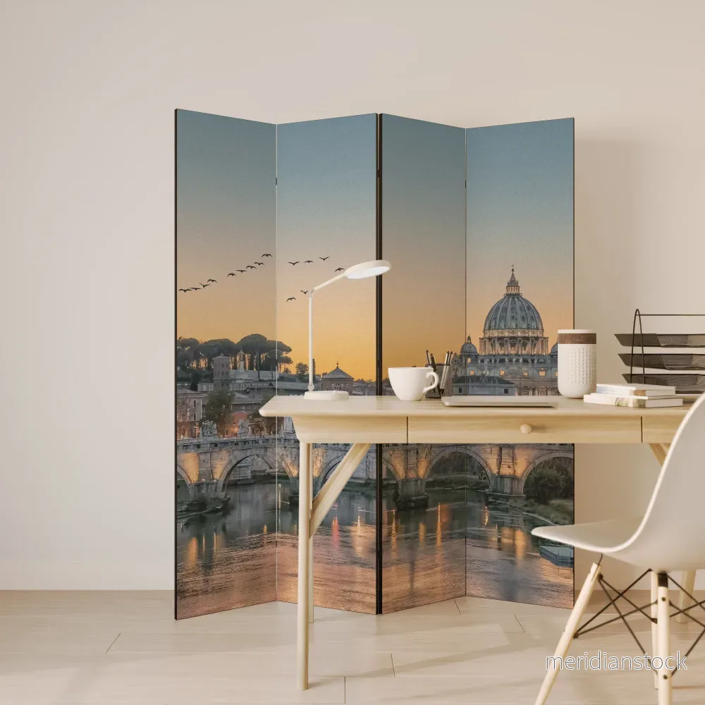 REFLECTIONS OF ROME Rumsavdelare 4 paneler - Bild 3