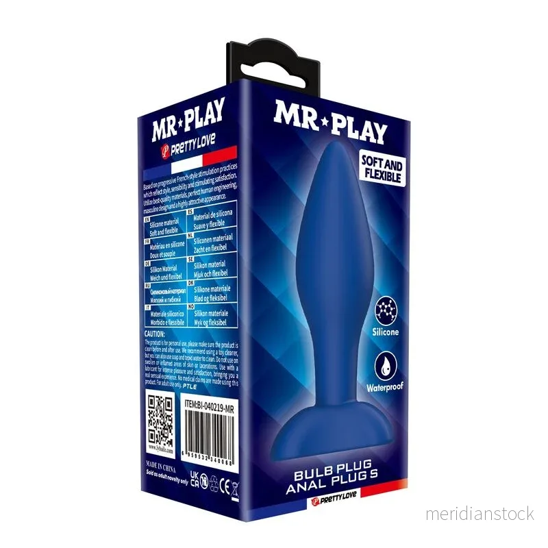 MR PLAY - TAPERED SILICONE ANAL PLUG BLUE S - Bild 3