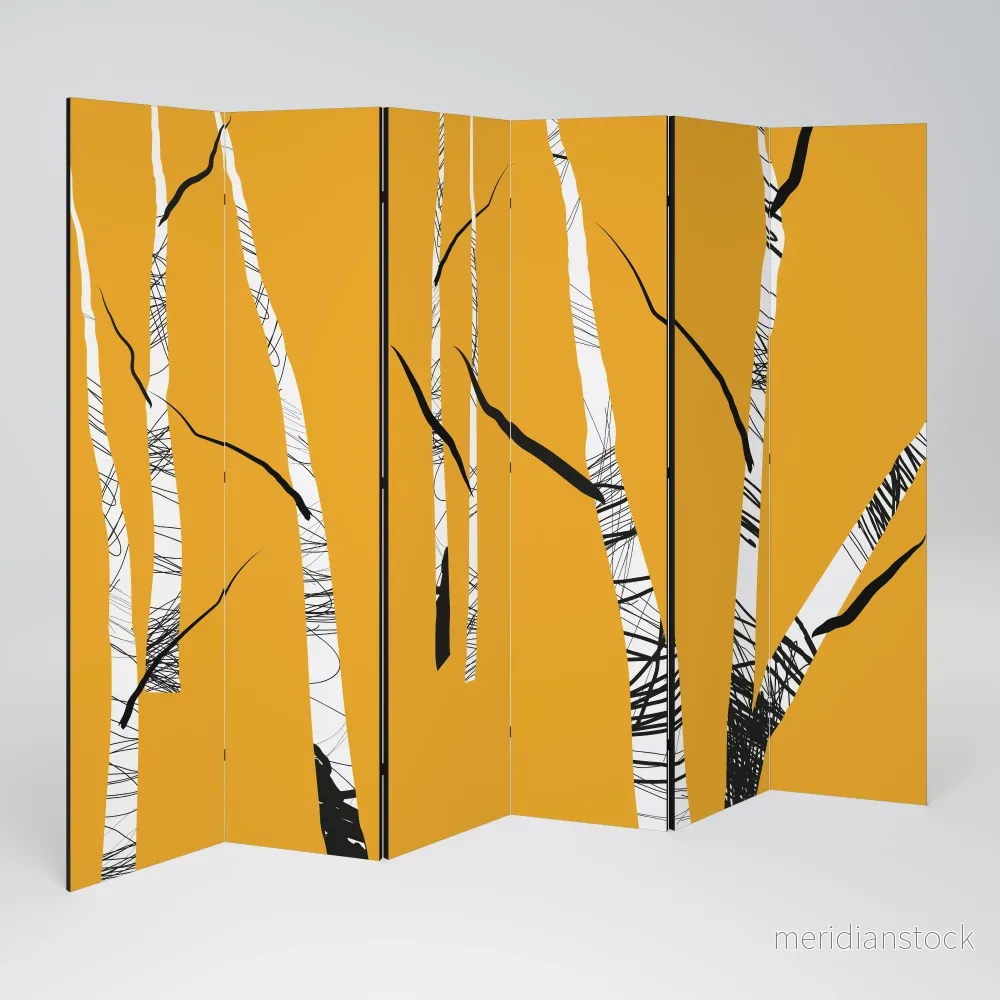 BIRCH ABSTRACT Rumsavdelare 6 paneler