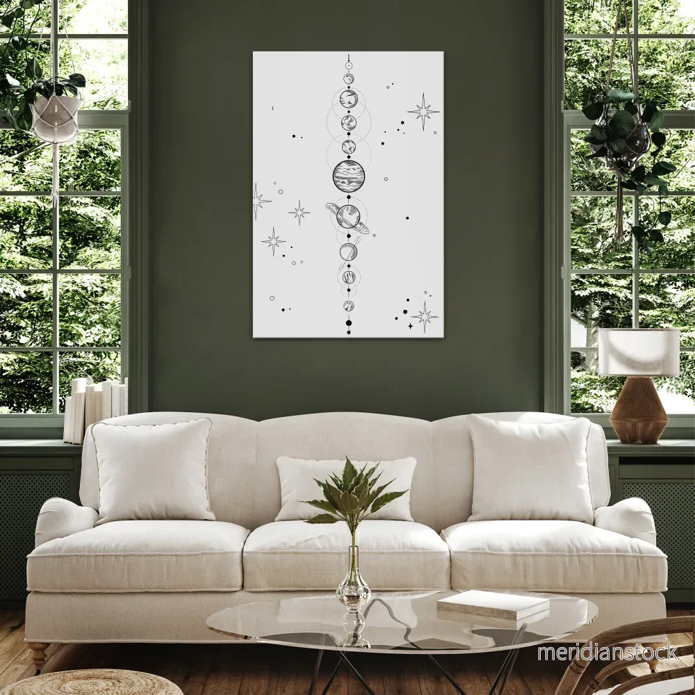 GALAXY OUTLINE Vertical Canvas Print - Bild 2