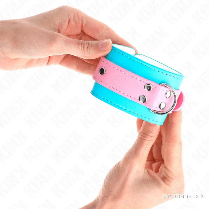 KINK - CUTE WRIST RESTRAINTS BLUE / PINK ADJUSTABLE 16-28 CM X 5 CM - Bild 3
