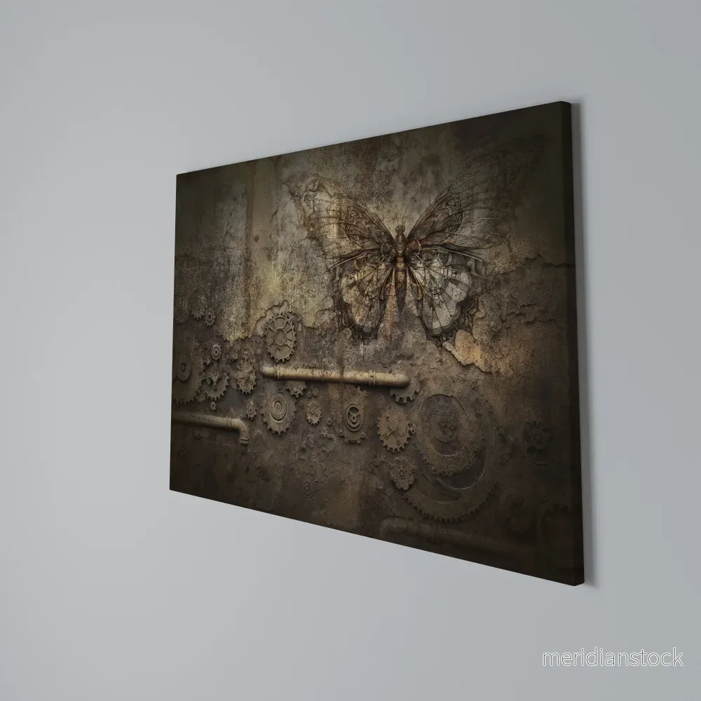 MECHANICAL BUTTERFLY Horizontal Canvas Print - Bild 3