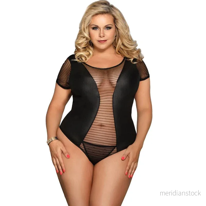 SUBBLIME - QUEEN PLUS FETISH SHORT SLEEVE TEDDY - Bild 3