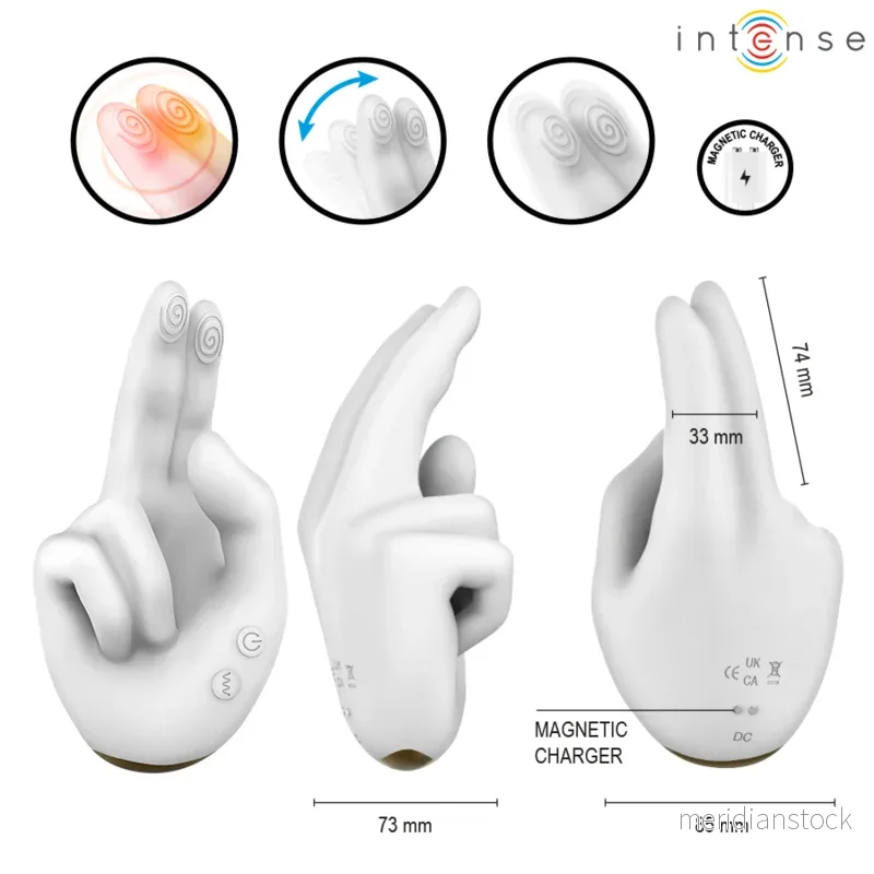INTENSE - JIMMY HAND-SHAPED MULTIFUNCTION STIMULATOR WITH VIBRATION AND HEAT - Bild 3