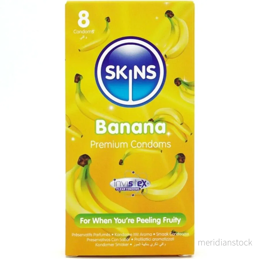 SKINS - BANANA PREMIUM CONDOMS PACK 8