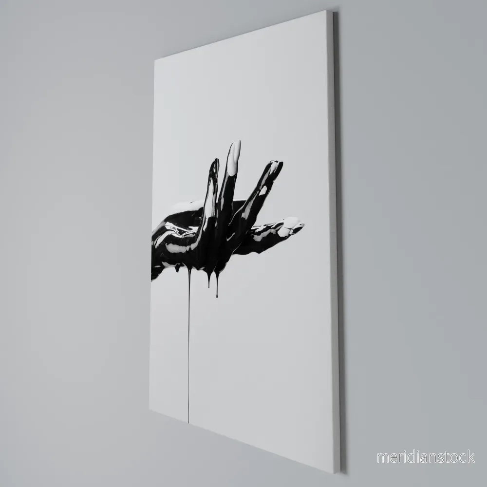 BLACK VISCOSITY Vertical Canvas Print - Bild 3