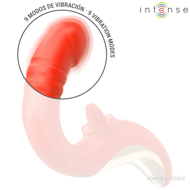 INTENSE - PAULINA VIBRATOR AND STIMULATOR IN U SHAPE RED - Bild 3
