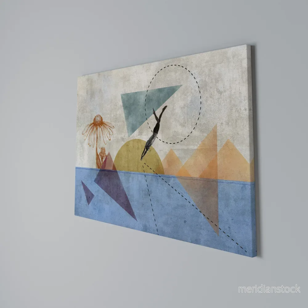 JUMP AROUND THE SHAPES Horizontal Canvas Print - Bild 3