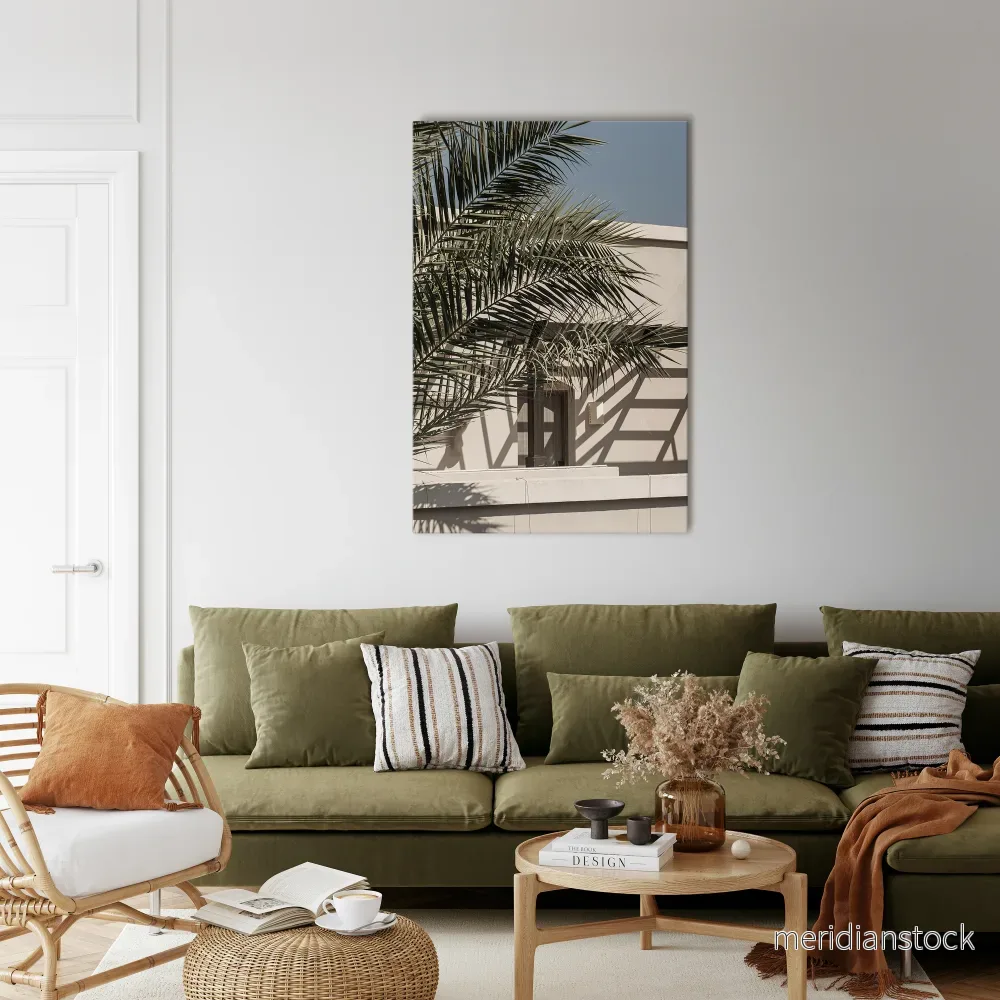 PALM SHADOW DANCE Vertical Canvas Print - Bild 2