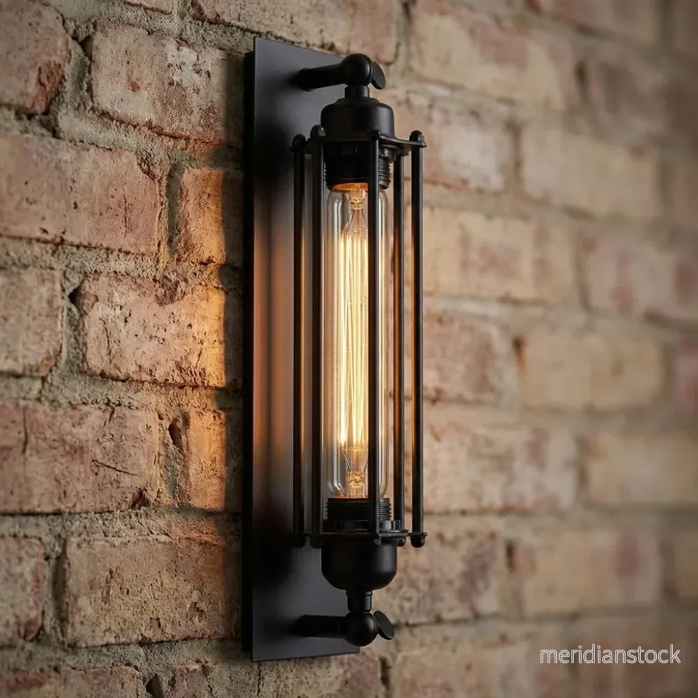 Vintage industriell vägglampa - Industroa