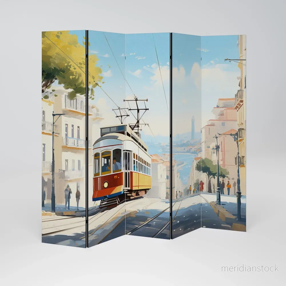 TRAMWAY DREAMSCAPE Dekorativ rumsavdelare – 5 paneler - Bild 2