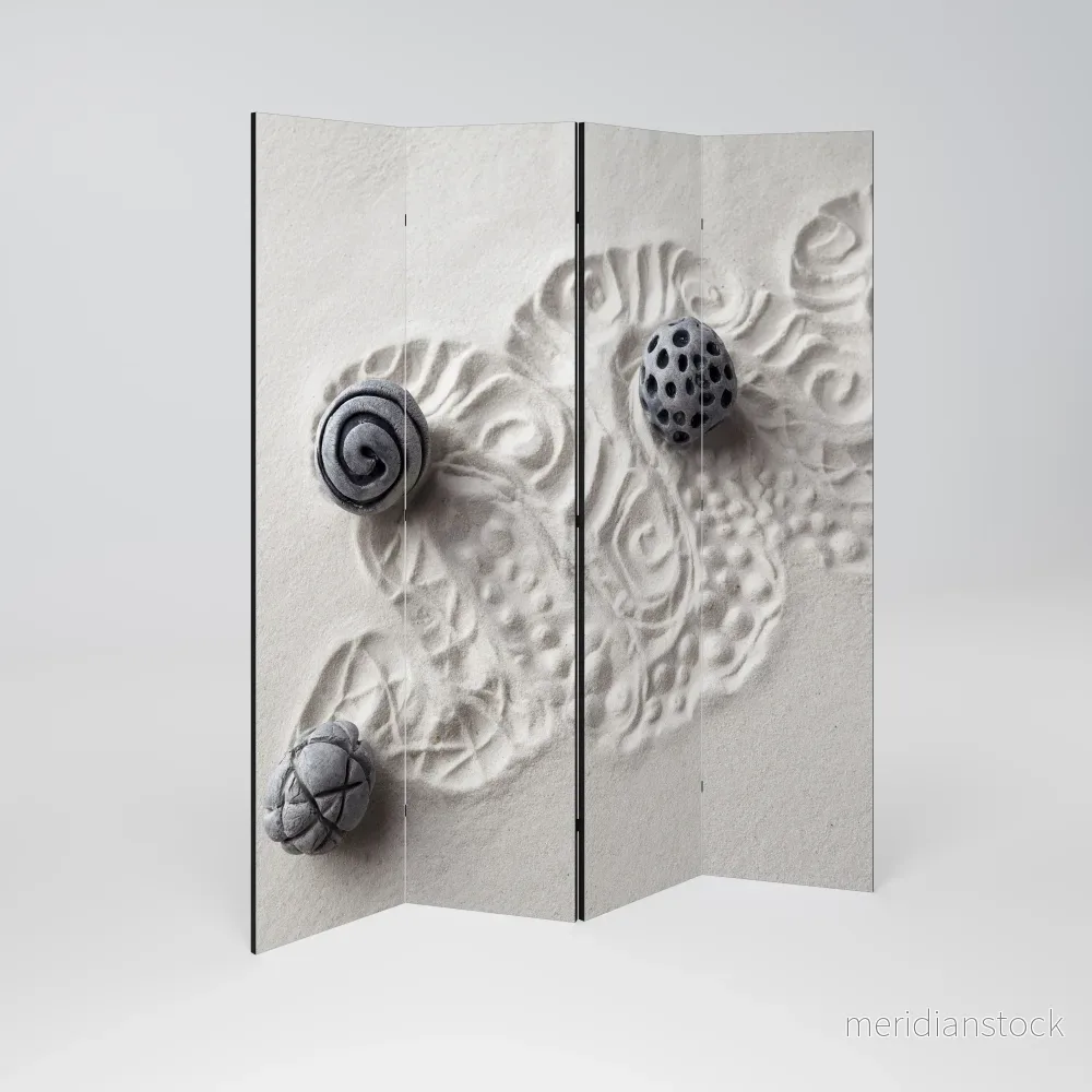 SAND SCULPTED SERENITY Rumsavdelare 4 paneler