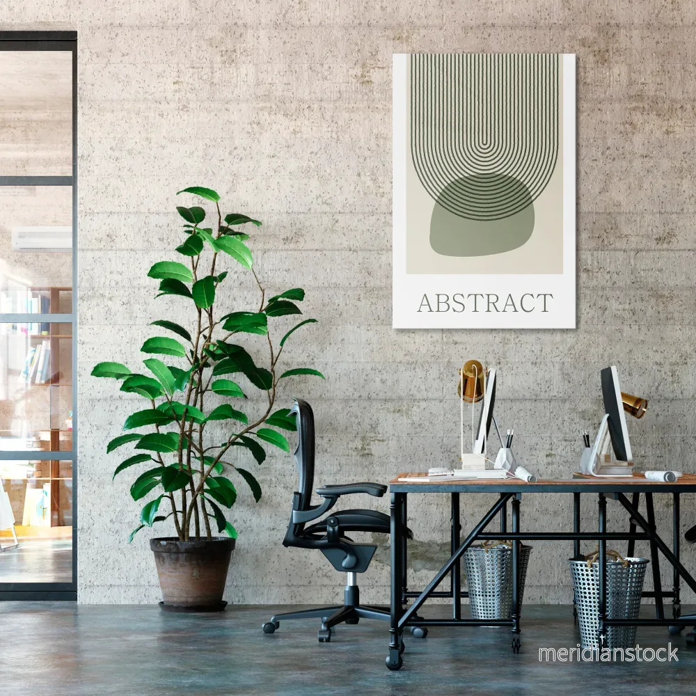 GREEN ABSTRACT Vertical Canvas Print - Bild 2
