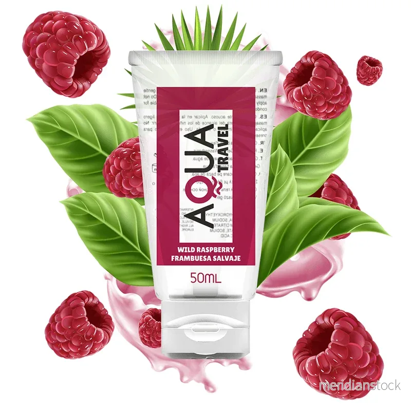 AQUA TRAVEL - WILD RASPBERRY FLAVOUR WATERBASED LUBRICANT - 50 ML - Bild 2