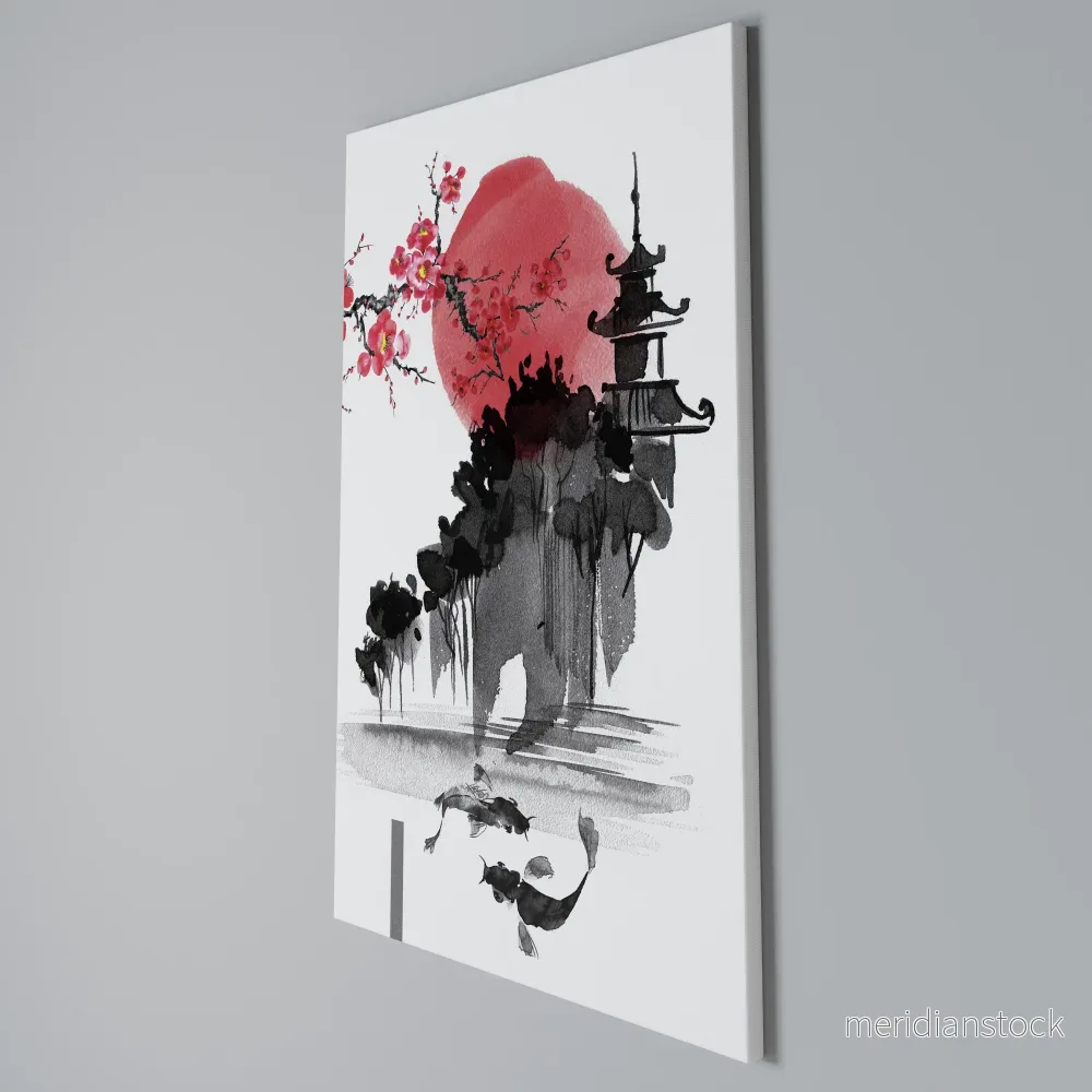 CHERRY SHADOWS Vertical Canvas Print - Bild 3