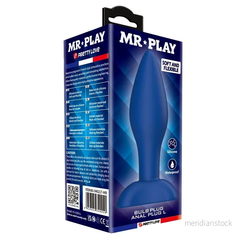 MR PLAY - TAPERED SILICONE ANAL PLUG BLUE L - Bild 3