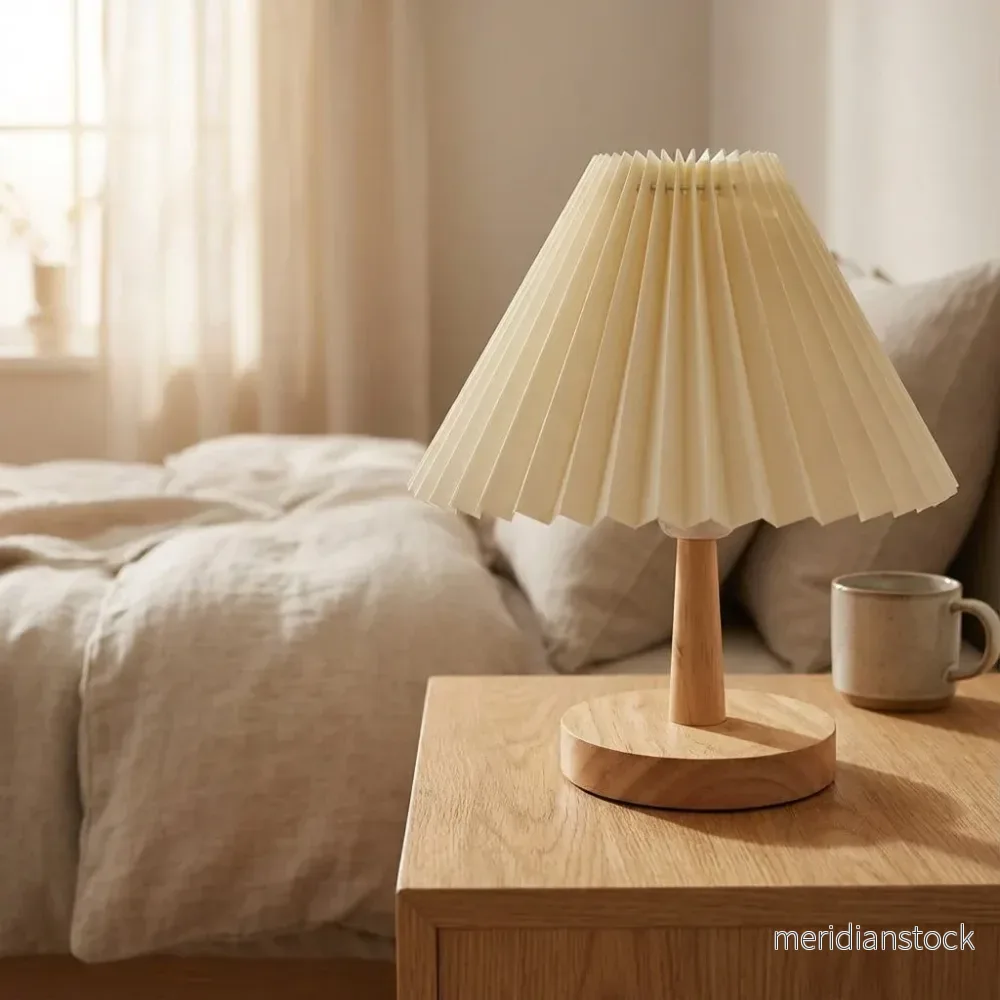 Vikbar plisserad bordslampa – Flarozi Vikbar plisserad bordslampa – Flarozi