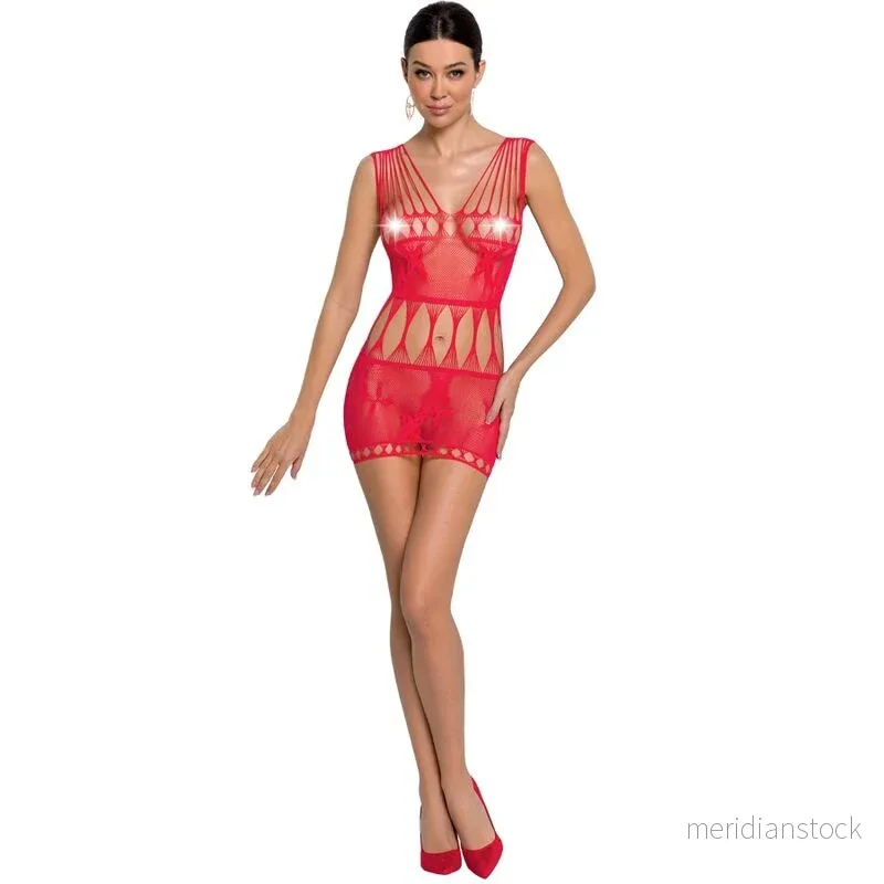 PASSION - WOMAN BS090 RED BODYSTOCKING ONE SIZE - Bild 2
