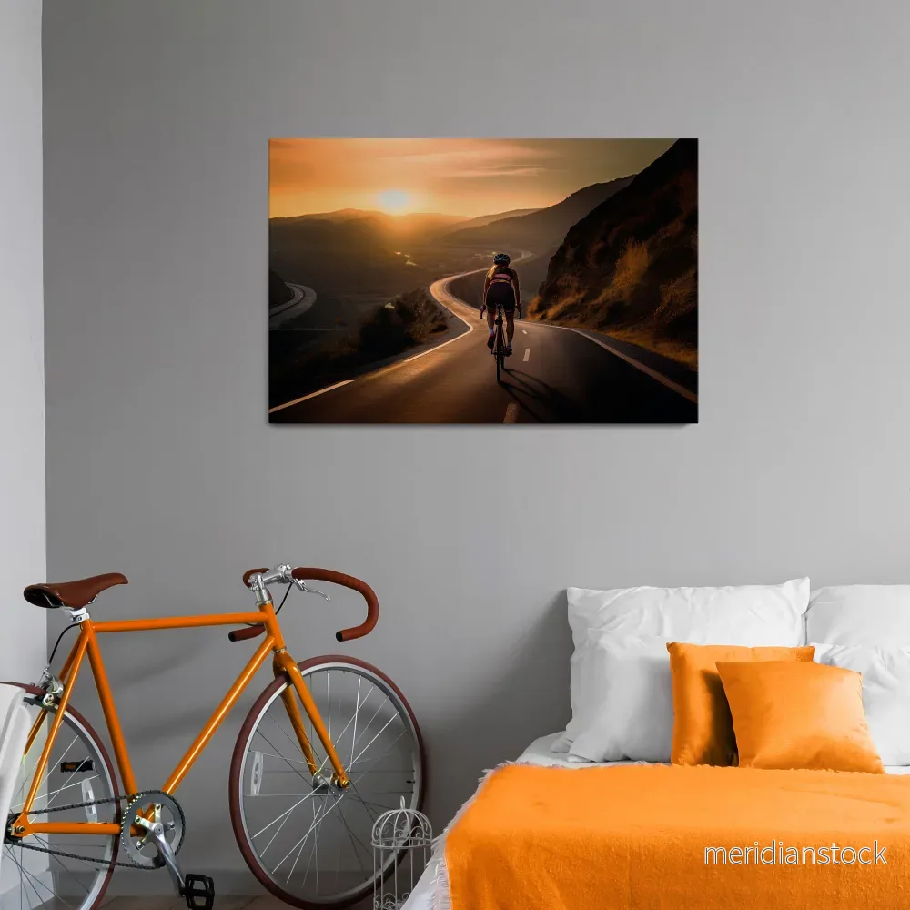 RIDE INTO GOLD Horizontal Canvas Print - Bild 2