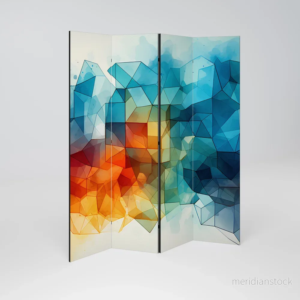 VIBRANT FACETS UNITE Rumsavdelare 4 paneler - Bild 2