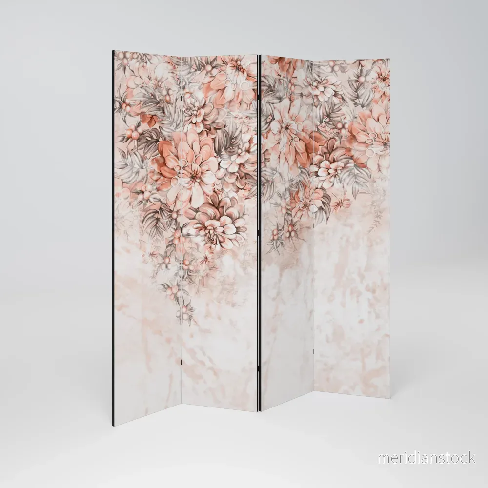 MARBLE GARDEN FANTASY Rumsavdelare 4 paneler