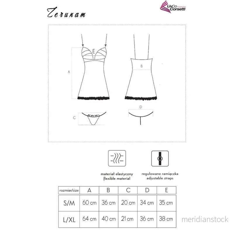 LIVCO CORSETTI FASHION - ZERUNAM SET BABYDOLL + BLACK THONG - Bild 2