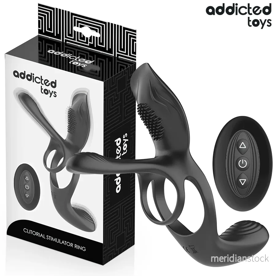 ADDICTED TOYS - DOUBLE PENIS RING WITH CLITORAL STIMULATOR