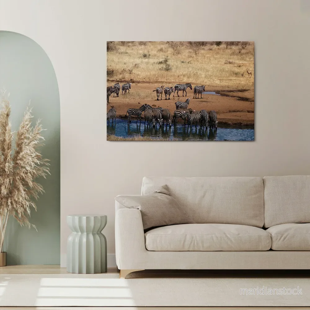 THE ZEBRA HARMONY Horizontal Canvas Print - Bild 2