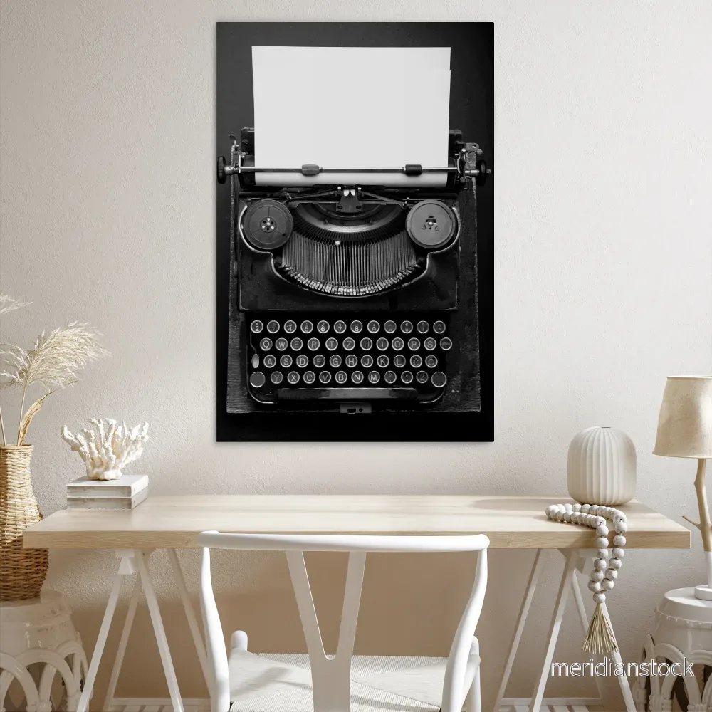 TYPEWRITER SYMPHONY Vertical Canvas Print