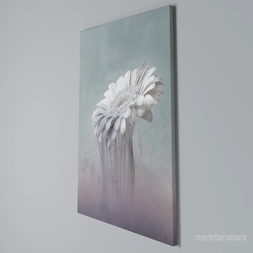 MELTING GERBERA Vertical Canvas Print - Bild 3
