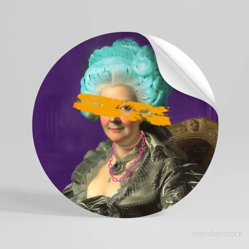 BAROQUE CHIC Rund väggdekal - Bild 2