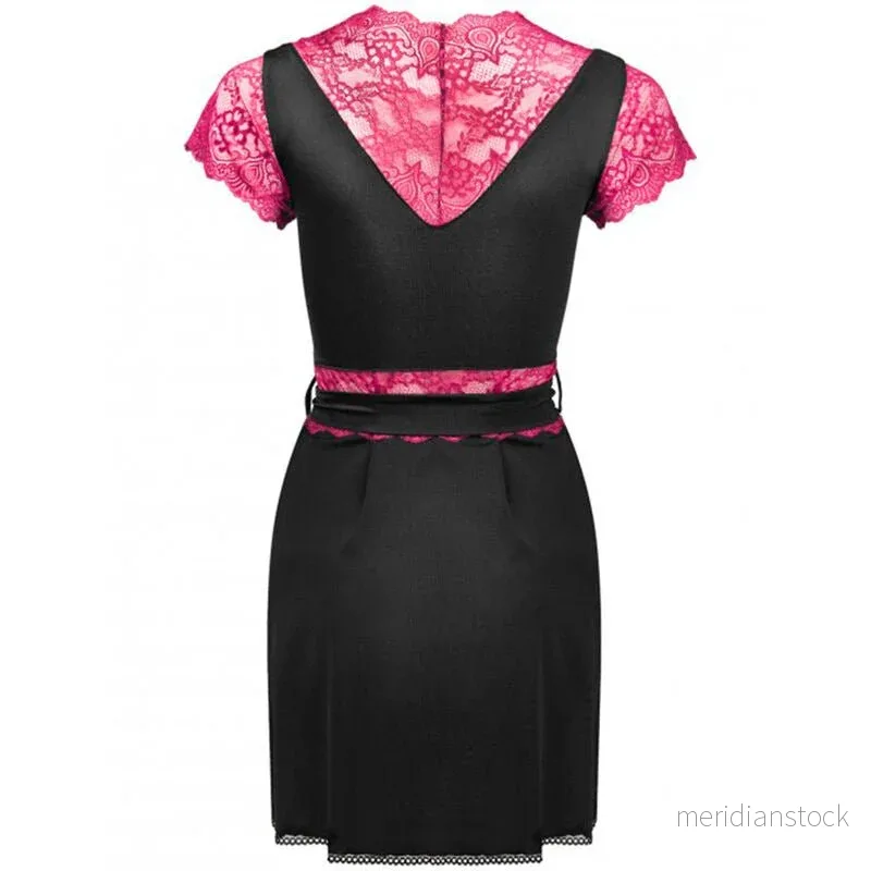 LIVCO CORSETTI FASHION - KUMIKO LC 90428 DRESSING GOWN + PANTY BLACK L/XL - Bild 2