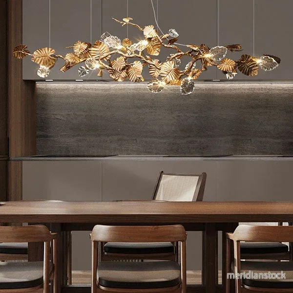 Ljuskrona Lotus – elegant LED-pendellampa i mässing och koppar - Bild 3