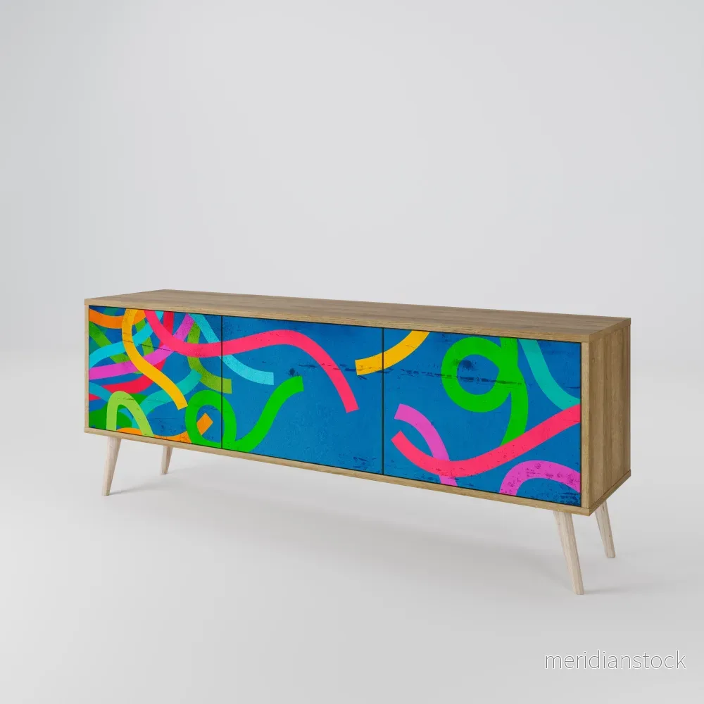 STREAMER TANGLE TV-bänk med 3 dörrar
