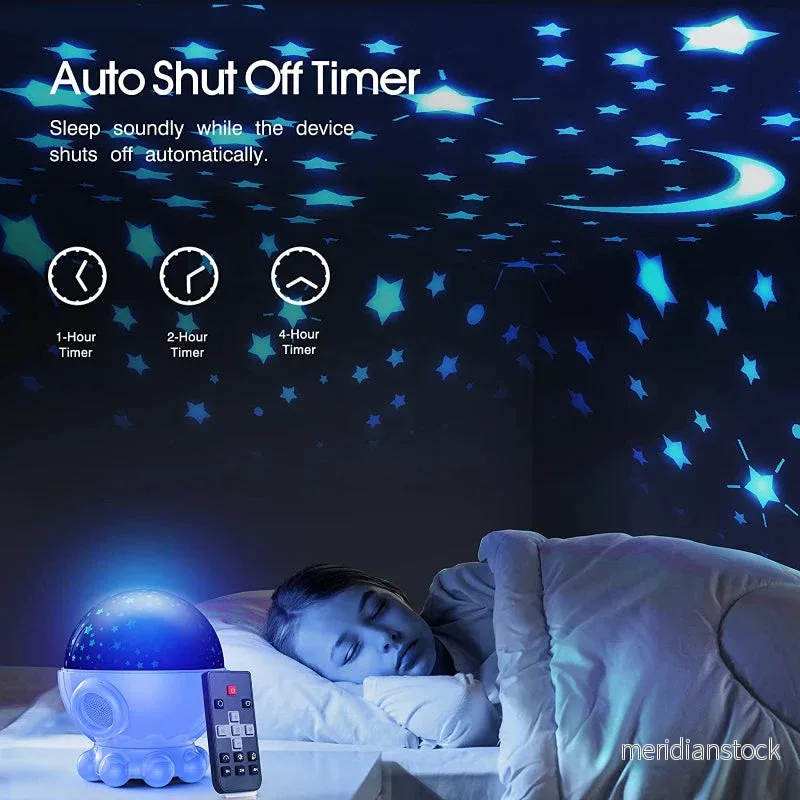 LED-nattlampa med havs- och stjärnhimmelprojektion och musikfunktion - DreamAura - Bild 3
