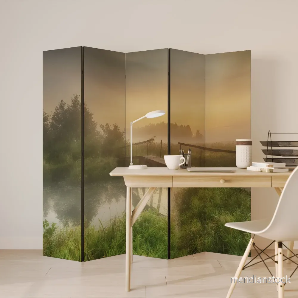 DREAMY HAZE Dekorativ rumsavdelare – 5 paneler - Bild 3