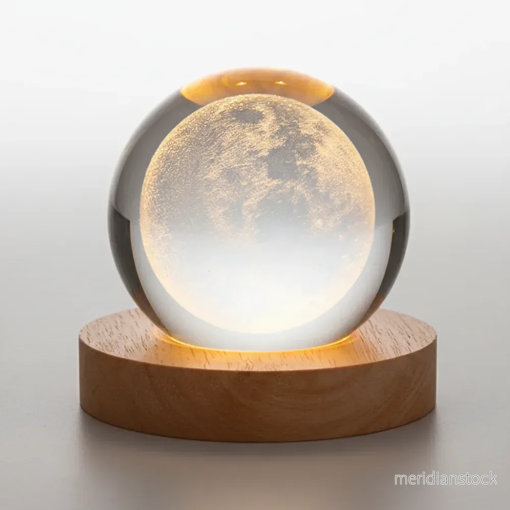 3D-kristallsfär nattlampa - MoonlitOrb - Bild 2