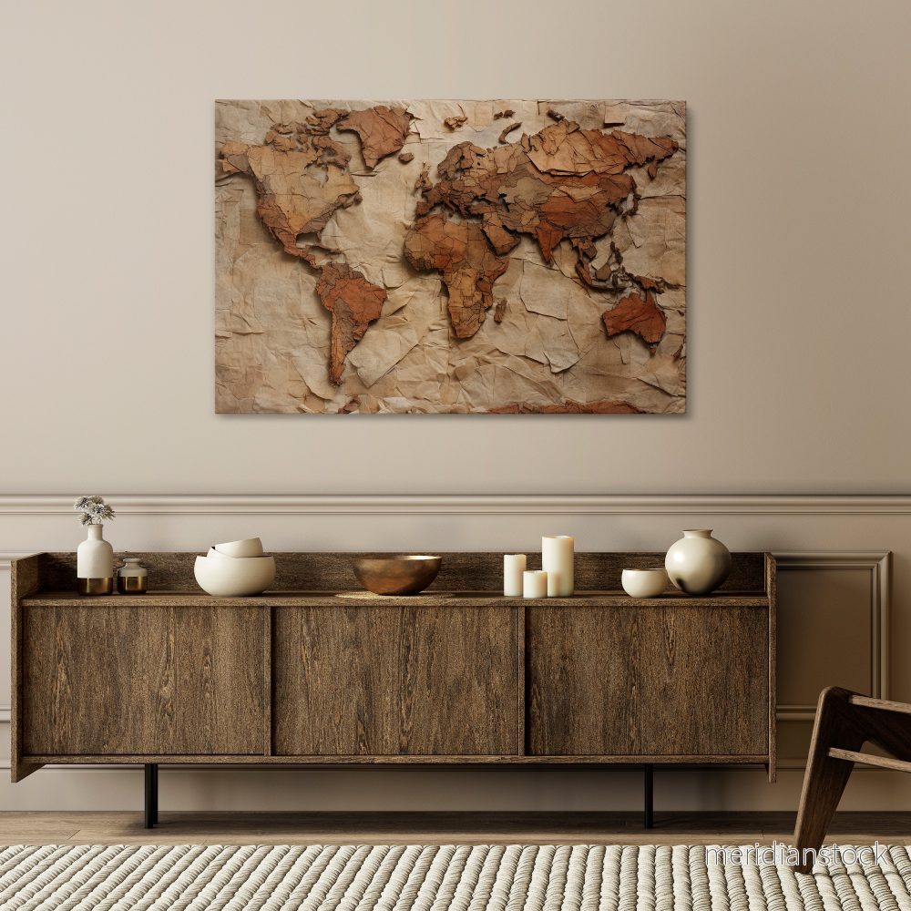PAPERY PLANET LANDSCAPE Horizontal Canvas Print - Bild 2