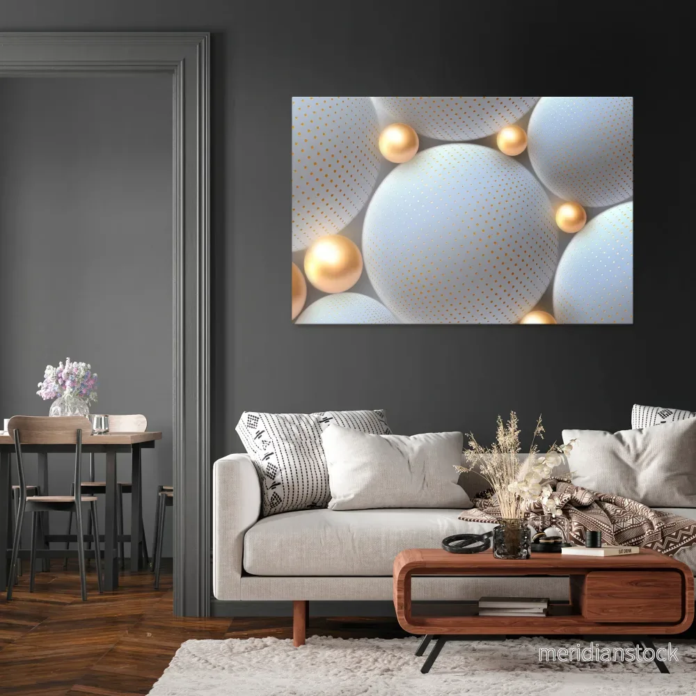LUMINOUS SPHERICAL HARMONY Horizontal Canvas Print