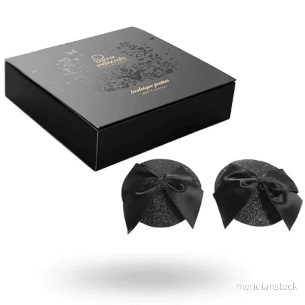 BIJOUX - BURLESQUE SHINY NIPPLE COVERS WITH BOW - Bild 2