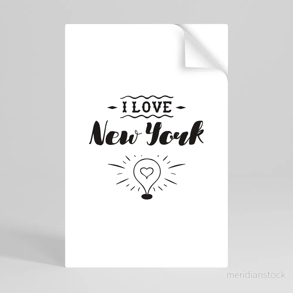 I LOVE NEW YORK Självhäftande Vertikal Poster - Bild 3